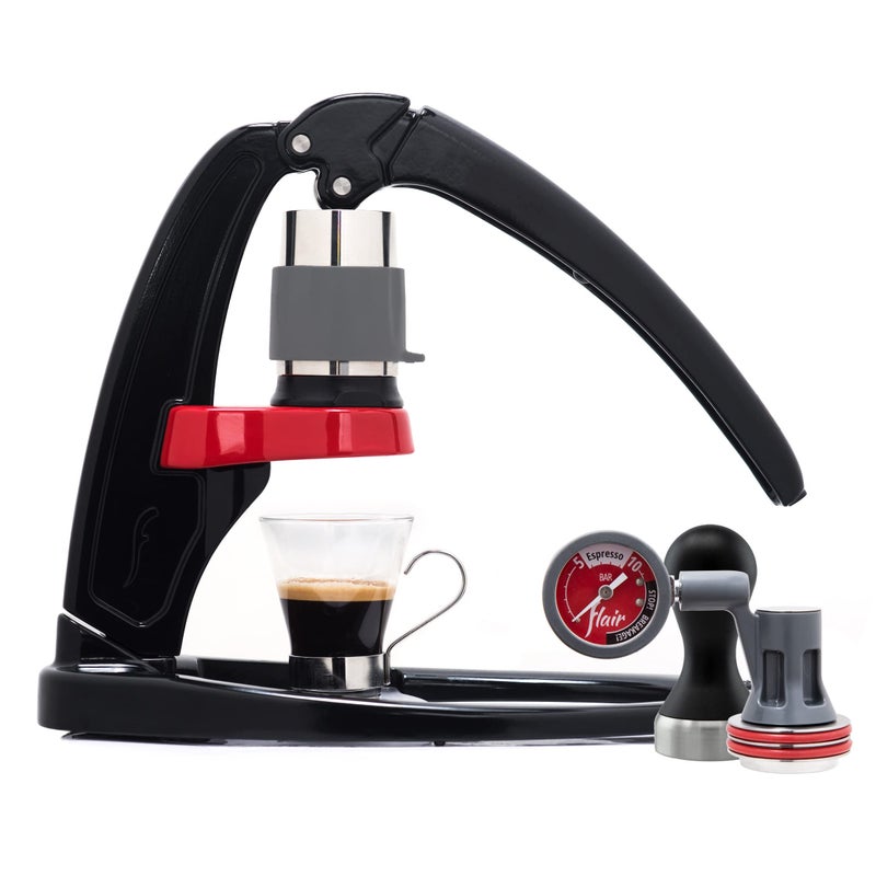 Flair Espresso Maker - Classic with Pressure Kit: Manual Lever Espresso Machine with Stainless Steel Tamper, Pressure Gauge and Carrying Case - Image 1