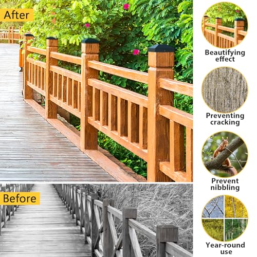 Goovilla 4x4 Post Caps Black(Actual 3.5" x 3.5"), 24 Pack Fence Post Caps with 48 Screws and Easy Installation, Sturdy Waterproof Plastic Deck Post Caps with Frosted Finishing Touch, Protect Wood Post - Image 5