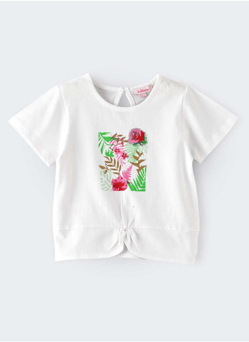 Jelliene Knitted t-shirt with print  - Image 1