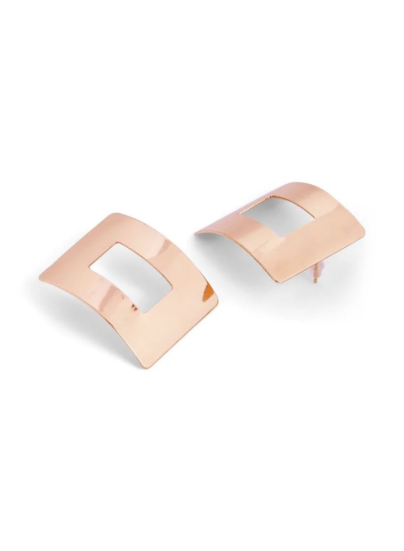 Priyaasi Brass Geometric Studs