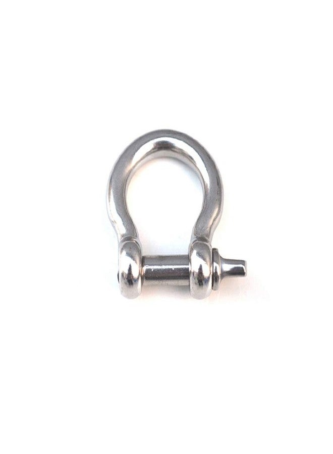 lasenersm 6 PCS M6 Stainless Steel Bow Shackle 1/4" (5.6mm) Forged Anchor Bow Shackle with Screw Pin for Paracord Jewelry Marine, Silver Color - Image 2