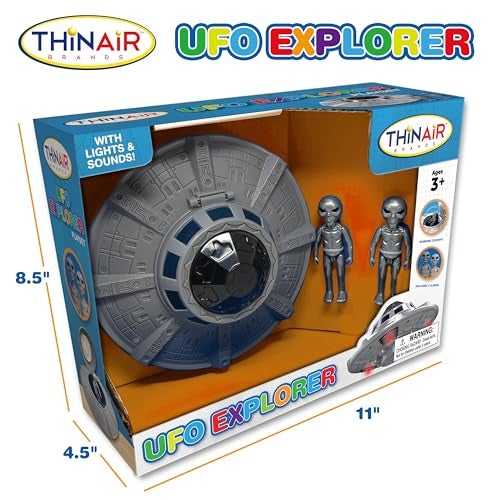Nature Bound UFO Spaceship Space Toy, Kids Spaceship Playset with Two Aliens, Lights & Sounds, Educational STEM Adventure, 1:18 Figure - Image 4