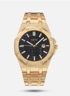 Gold with black dial