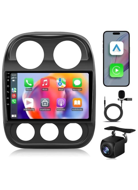 Android Car Stereo Screen For Jeep Compass Patriot 2010 2011-2016 With Apple Carplay Android Auto GPS WiFi FM 32EQ DSP Bluetooth SWC For Jeep Patriot Radio Wireless 8GB RAM 128GB ROM 8 Core