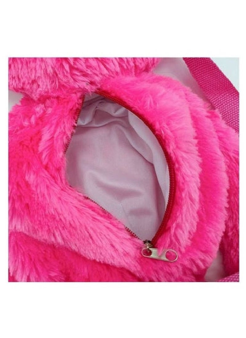 Plush Backpack Huggy Wuggy Poppy Toy Big Soft Stuffed Horror Cute Funny Cartoon Bag For Kids(Pink)  - Image 4