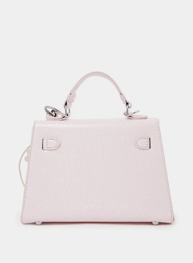 ستايلي Textured Handbag with Plush Charm
