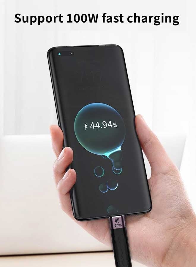 Tersely Short USB 4.0 Cable 5.4 inch/13.8cm Type C Cable PD 100W Fast Charger, 8K@60Hz Video Output, 40 Gbps USB C Cord for iPhone 17/16/15 Pro Max/Pro/Plus, for Samsung S25/S24 Flip Fold 7/6, Google Pixel 10/9/8 - Image 4