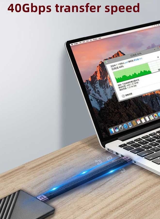 Tersely Short USB 4.0 Cable 5.4 inch/13.8cm Type C Cable PD 100W Fast Charger, 8K@60Hz Video Output, 40 Gbps USB C Cord for iPhone 17/16/15 Pro Max/Pro/Plus, for Samsung S25/S24 Flip Fold 7/6, Google Pixel 10/9/8 - Image 3