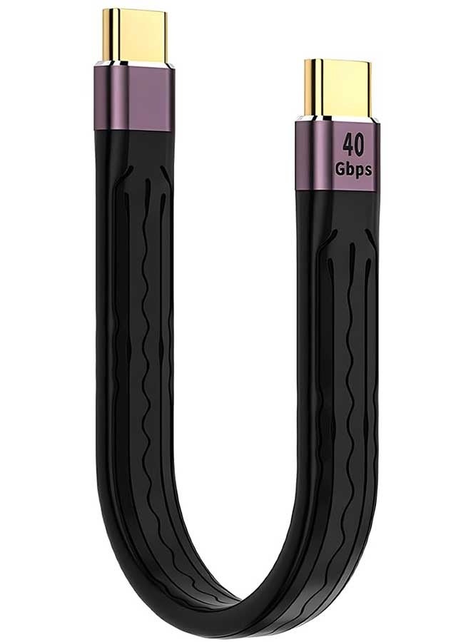Tersely Short USB 4.0 Cable 5.4 inch/13.8cm Type C Cable PD 100W Fast Charger, 8K@60Hz Video Output, 40 Gbps USB C Cord for iPhone 17/16/15 Pro Max/Pro/Plus, for Samsung S25/S24 Flip Fold 7/6, Google Pixel 10/9/8 - Image 1