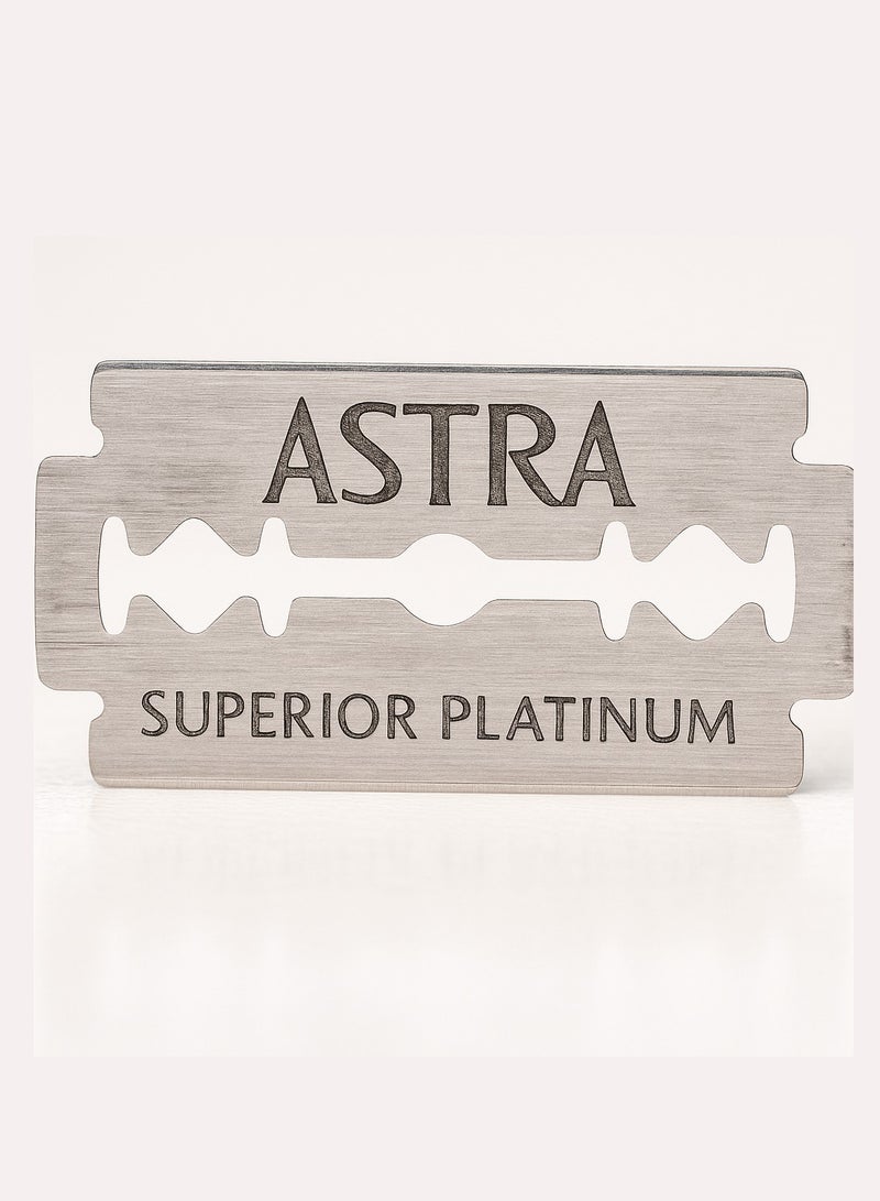 أسترا شفرات حلاقة أسترا بلاتينية مزدوجة الحافة - عبوة من 100 شفرة (20 × 5) لحلاقة سلسة - Image 5