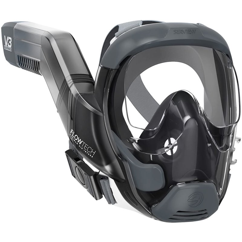 Seaview 180 V3 Full Face Snorkel Mask Adult- The V3 is The Perfect Snorkeling Gear for Adults- Snorkel Mask with 180 Panoramic Viewing and Up to 600% Easier Breathing- Patented Flowtech Air Intake - Image 1