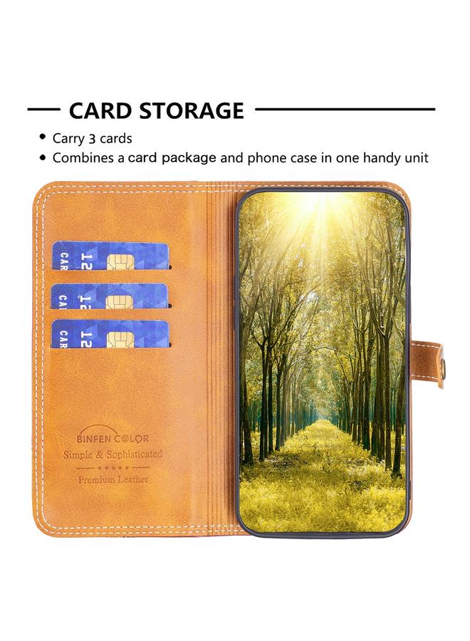 S-TOP Case For Samsung Galaxy A03 166mm Color Matching Double Sewing Thread Leather Phone Case - Image 3