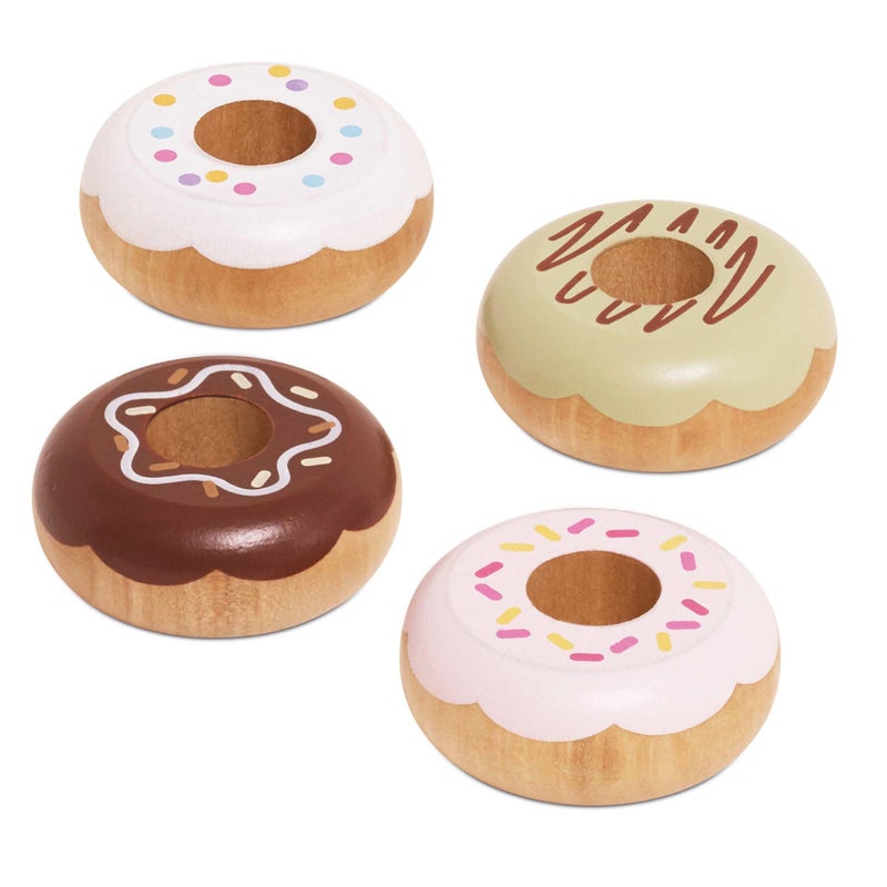 Le Toy Van Educational Wooden Honeybake Pretend Play Doughnuts Set Toy Cakes Gorgeous Pretend Play Food Birthday Cake Or Afternoon Tea Role Play Toy Great As A Gift - Image 3