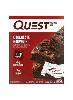 QUEST NUTRITION Quest Nutrition, Protein Bar, Chocolate Brownie, 4 Bars, 2.12 oz (60 g) Each 