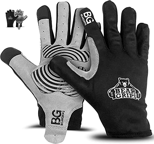 Bear Grips Weight Lifting Gloves for Men & Women | Half Finger Lifting Gloves | Full Finger Workout Gloves for Men | No Finger Exercise Gloves l Compression Weightlifting Gloves | Gym Gloves for Men - Image 1