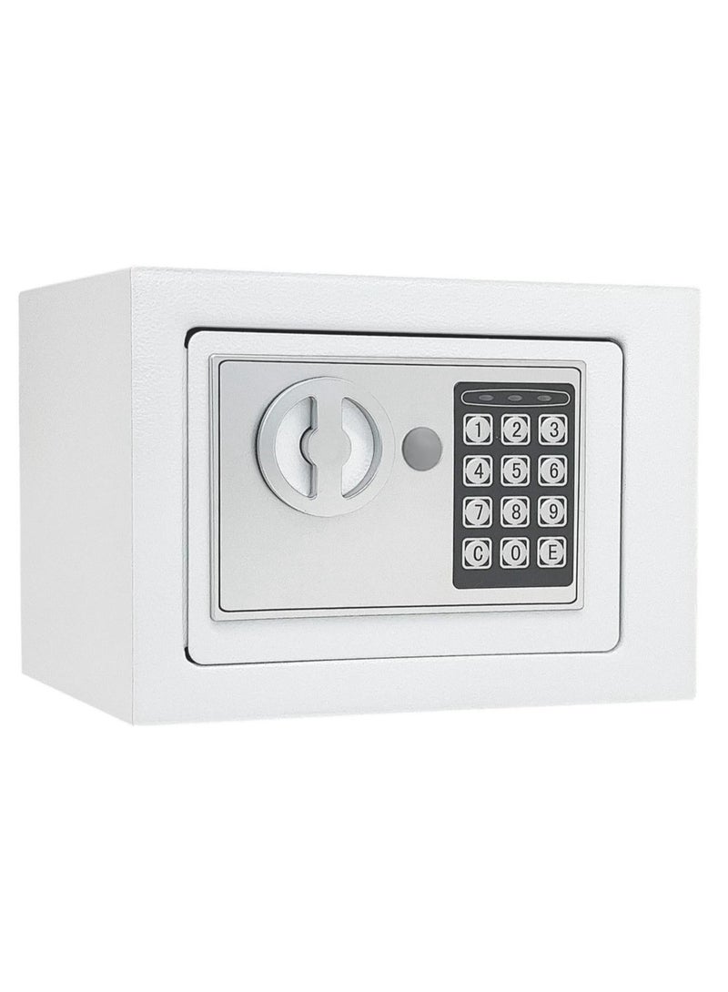 Digital Security Safe Box with Electronic Keypad - Steel Lock Box for Money, Jewelry, Passport,Documents, Protection, Ideal for Home, Office, Hotel, Business or Travel (9"x7"x7", Black)  - Image 5