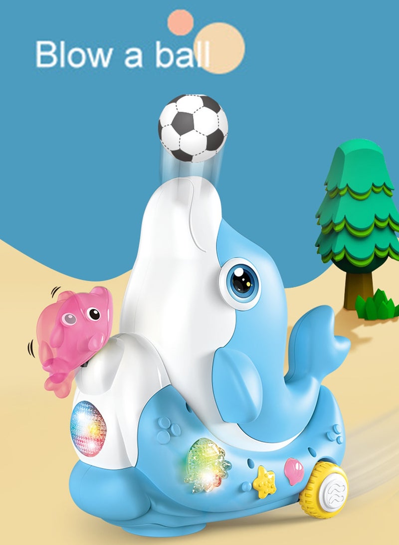 Electric Dolphin Help To Practise Lifting Head Universal Wheel Early Development Toy Interactive Baby Toys With Light And Music Gift  - Image 4