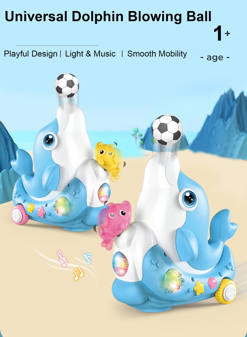 Electric Dolphin Help To Practise Lifting Head Universal Wheel Early Development Toy Interactive Baby Toys With Light And Music Gift  - Image 2