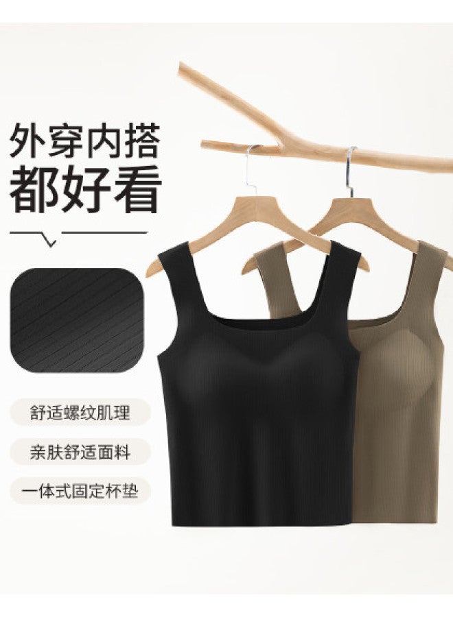 MIIOW Wire-Free Bra With Built-In Pads, Side Support For A Slimming Effect, Versatile Camisole For Women, Suitable For Outer Wear - Image 1