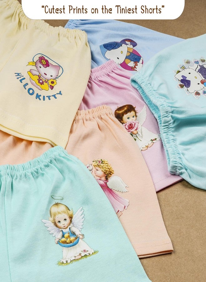 CUTE LANDINGS New Born Baby Girls and Boys Hosiery Cotton Shorts| Infant| Regular Fit| Half Pants Multicolour - Image 4