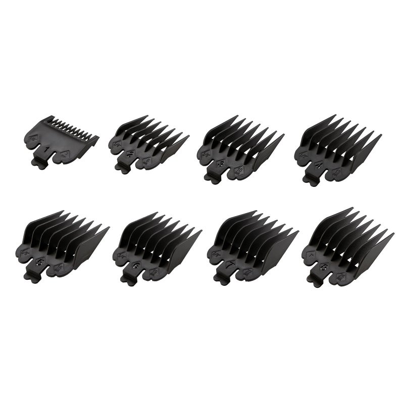 8 Sizes Professional Cutting Guide Comb Set Black Limit Comb Set for Electric Hair Trimmer Shaver Hairdressing Tool  Replacement for Wahl Electric Hair Clipper - Image 1