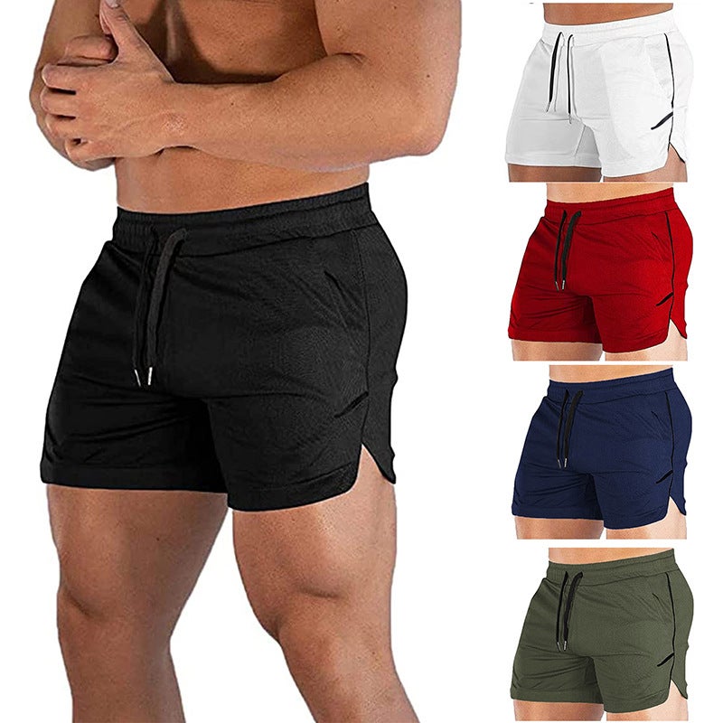 Amazon Muscle Mens Fitness Brothers Summer Quick-drying Sports Pants Fitness Running Slim-fit Shorts Mens Pants Green  - Image 1