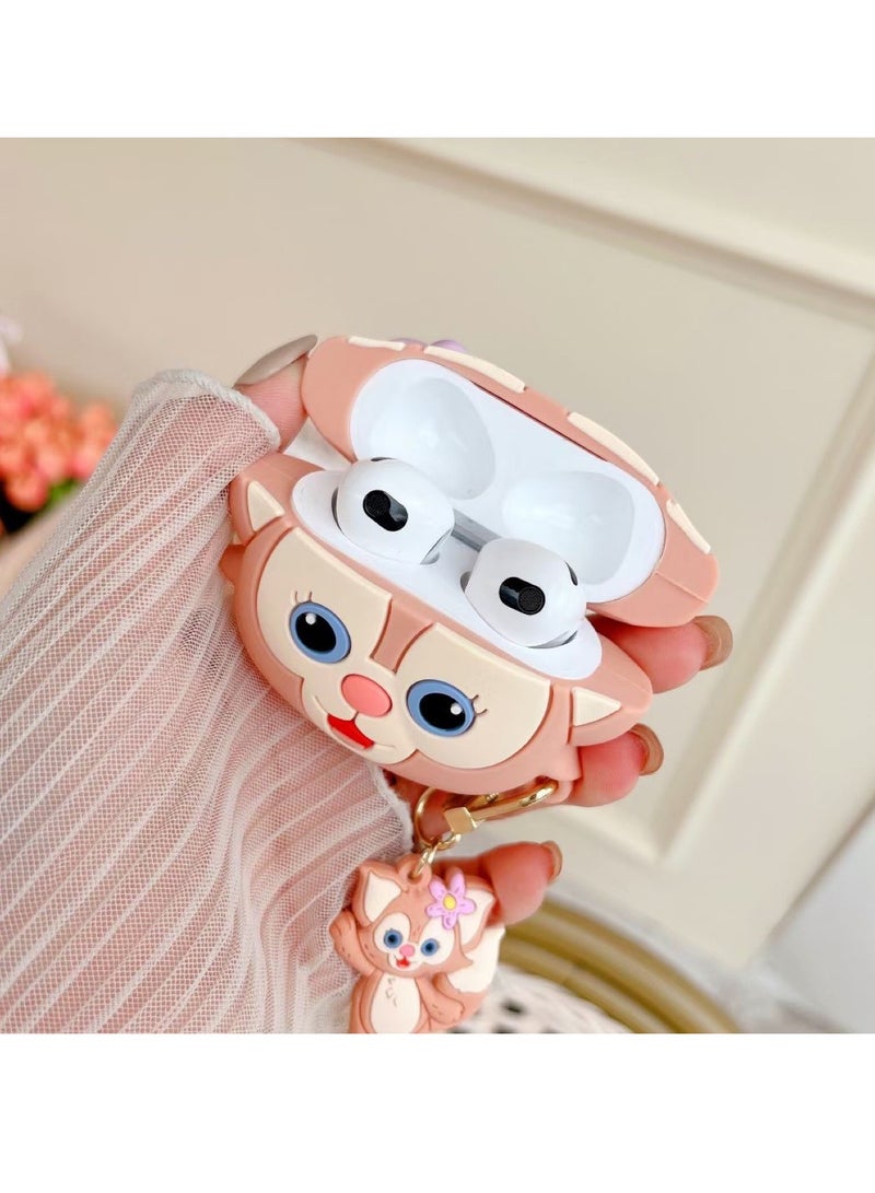 Compatible with AirPods 4 Case Soft Silicone Shockproof Cover for AirPods 4th Generation (2024), New 3D Cute Cartoon Creative Fun Case with Keychain Design - Image 2