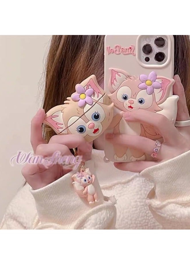 Compatible with AirPods 4 Case Soft Silicone Shockproof Cover for AirPods 4th Generation (2024), New 3D Cute Cartoon Creative Fun Case with Keychain Design - Image 4