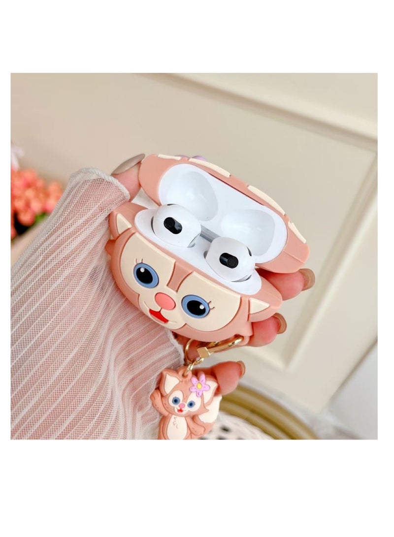 Compatible with AirPods 4 Case Soft Silicone Shockproof Cover for AirPods 4th Generation (2024), New 3D Cute Cartoon Creative Fun Case with Keychain Design - Image 5