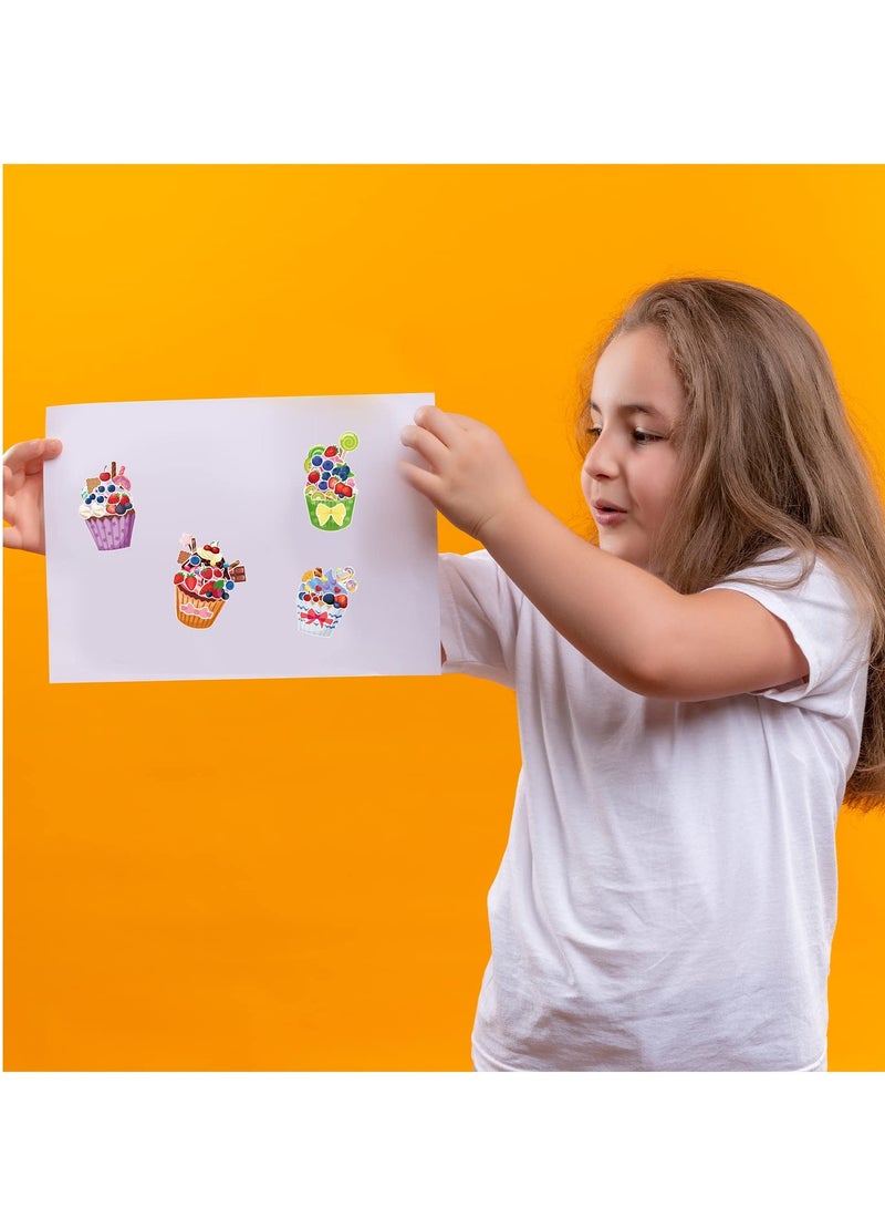 SYOSI 24 Sheets Cupcake Face Sticker Sheets for Kids, Make a Face Stickers, Make Your Own Stickers for Kids Birthday Party Activities, Gift of Festival, Reward, Art Craft, Party Favors, School - Image 5