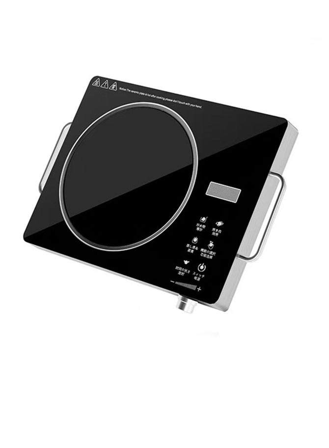 جوشبيرغ طباخ الأشعة تحت الحمراء بقوة  واط، صفيحة تسخين سيراميكية واحدة بالأشعة تحت الحمراء، موقد كهربائي بالأشعة تحت الحمراء متوافق مع جميع أدوات الطهي - أسود - Image 1