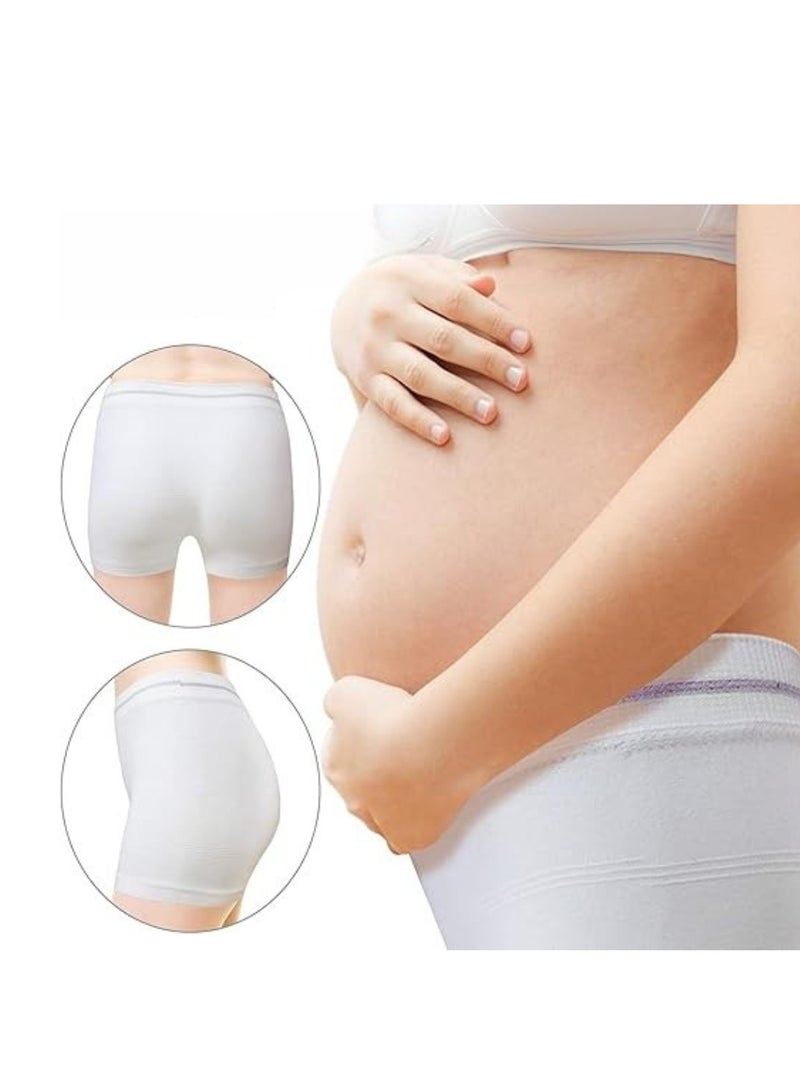 ماكدو سراويل داخلية للأمومة وما بعد الولادة، سراويل صحية ناعمة، سراويل داخلية شبكية مرنة عالية الخصر قابلة للتهوية، سراويل داخلية للأمومة على شكل حرف C (10 قطع، مقاس XL) - Image 1