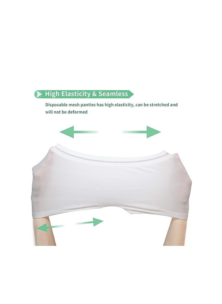 ماكدو سراويل داخلية للأمومة وما بعد الولادة، سراويل صحية ناعمة، سراويل داخلية شبكية مرنة عالية الخصر قابلة للتهوية، سراويل داخلية للأمومة على شكل حرف C (10 قطع، مقاس XL) - Image 5