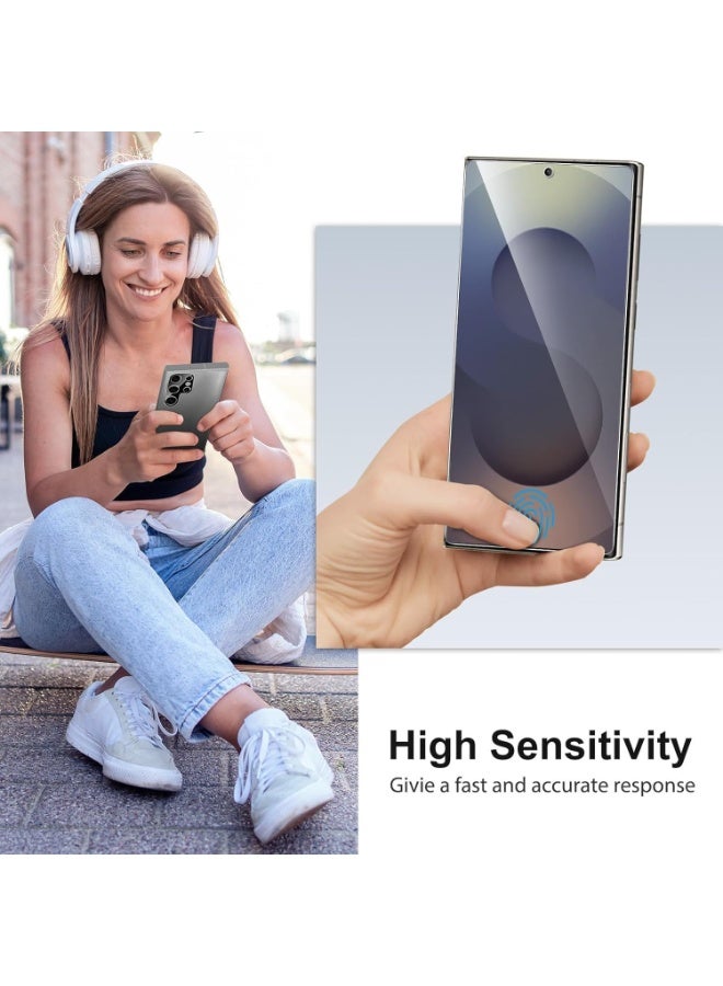 شاشة حماية لموبايل سامسونج جالاكسي S26 الترا، تدعم فتح القفل ببصمة الإصبع، مقاومة للخدش، خالية من الفقاعات، سهلة التركيب، درجة صلابة 9، شفاف بالكامل لسامسونج S26 الترا (شفاف) - Image 3