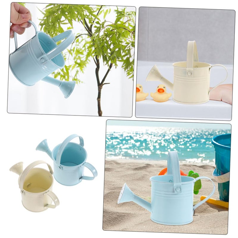 Vintage Metal Watering Cans 4 Pack Colorful Small For Indoor Outdoor Plants - Image 5