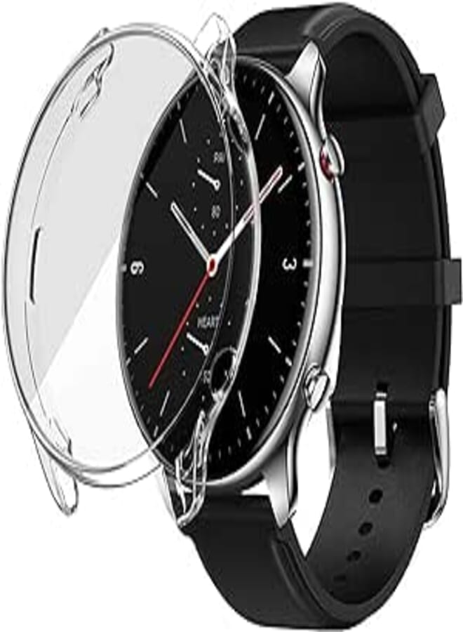 Screen Protector Case Compatible for Amazfit GTR 2 Soft TPU Full Cover Scratched Resistant for AMA zfit GTR 2 Smartwatch (Clear)