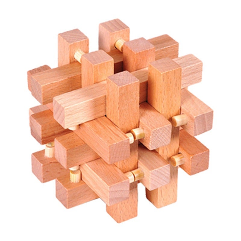 Chinese-Style Kongming Lock Luban Lock Full Set Development Intelligence Unlock Suit Children'S Educational Toys Birthday Gift - Image 1
