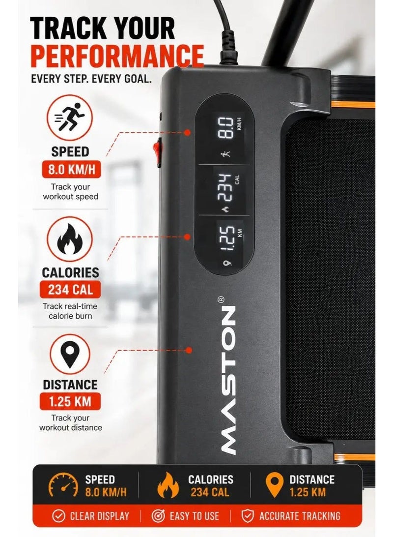 Maston Walking Pad Under Desk Treadmill, Speed Range 1-12Km/H, Portable Treadmills Motorized Running Machine Treadmills For Home, Maximum Load 110Kg Remote Control - Image 5
