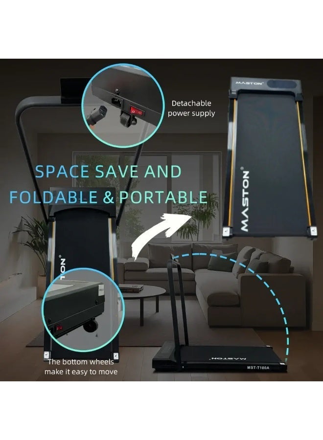 Maston Walking Pad Under Desk Treadmill, Speed Range 1-12Km/H, Portable Treadmills Motorized Running Machine Treadmills For Home, Maximum Load 110Kg Remote Control - Image 2
