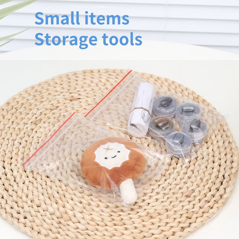 300Pcs Transparent Plastic Gift Bags 8x12cm Double Layer Thick Reusable - Image 3