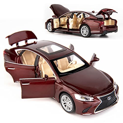 BDTCTK 1/32 Compatible for Lexus Ls500h Model Car, Zinc Alloy Pull Back Toy car with Sound and Light for Kids Boy Girl Gift(Black) - Image 5