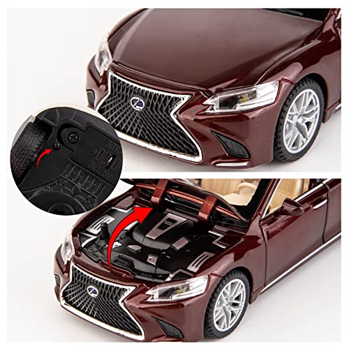 BDTCTK 1/32 Compatible for Lexus Ls500h Model Car, Zinc Alloy Pull Back Toy car with Sound and Light for Kids Boy Girl Gift(Black) - Image 3