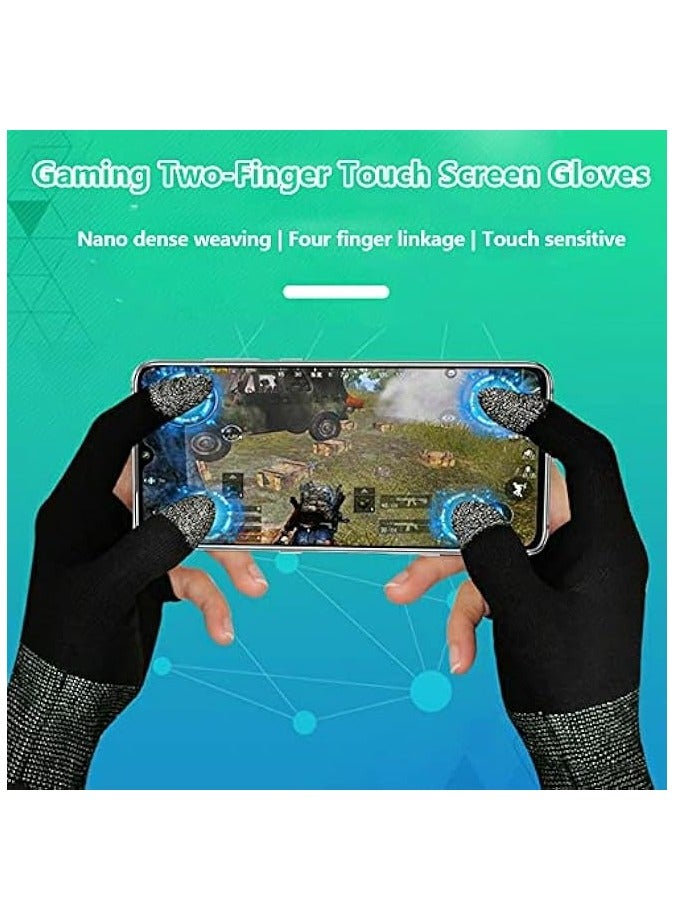 PROMASS E-Sports Gaming Gloves, Gaming Finger Sleeves, Anti-Sweat Breathable, Thumb Sleeves for Highly Sensitive Nano-Silver Fiber Material + Nylon, for PUBG Mobile Phone Games Accessories - Image 5