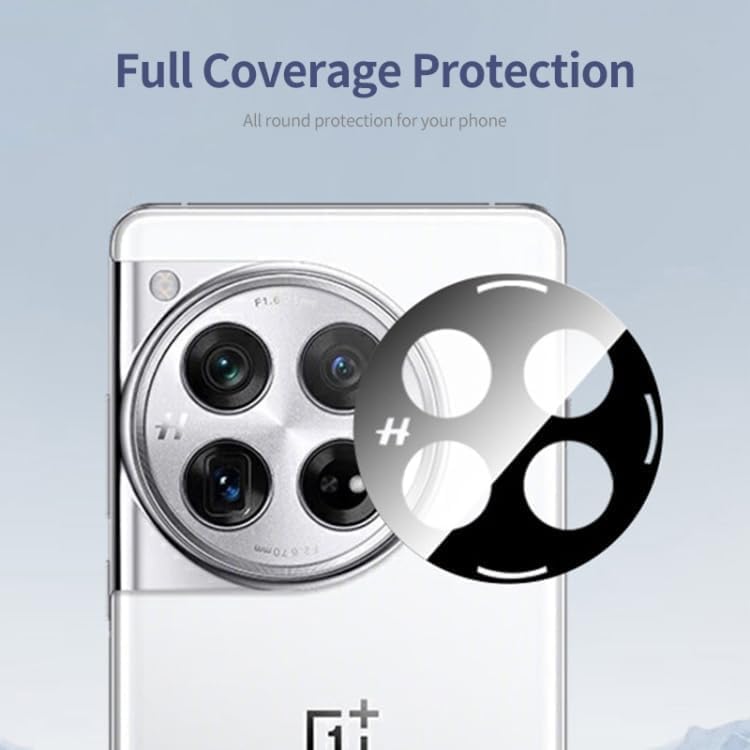 FabeKee Glass Camera Lens Protector For Oneplus 12 5G [9H Hardness] [6D Lens Protector ] [Easy Installation] Black - Image 5