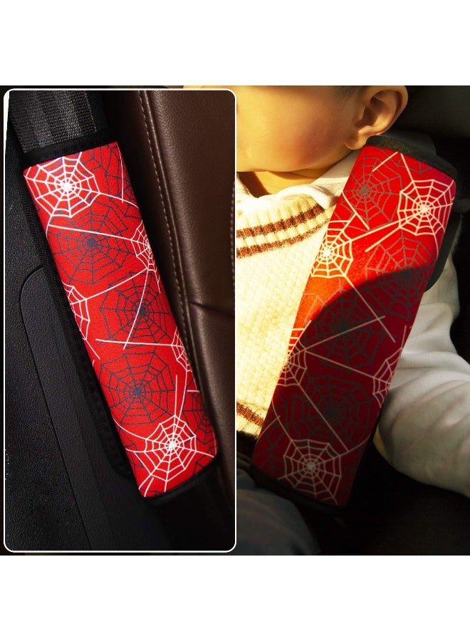 SLEILIN Spider Seat Belt Cover for Kids, Seat Belt Pad for Boys, Car Seat Straps Shoulder Pads for Kids, Kid's Seat Belt Cushion, Shoulder Strap Pad, 1 Pieceï¼ˆRED) - Image 5