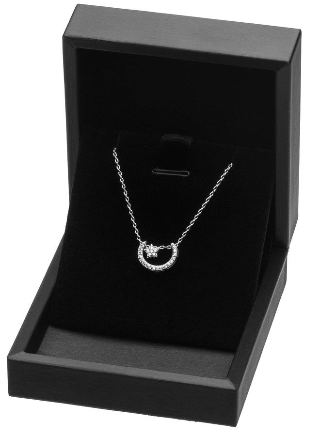 Giftop PU Leather Necklace Pendant Box for Wedding,Jewelry Gift Storage Display Case (Black) - Image 4