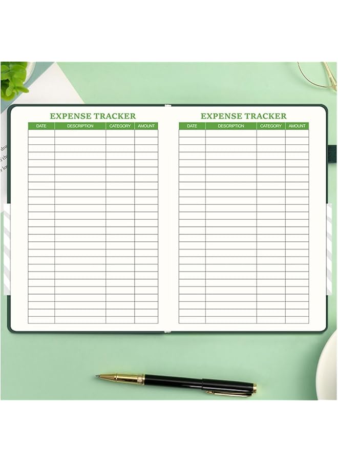erorex Budget Planner Daily Weekly Monthly Expense Tracker Notebook Finance Planner And Accounts Book Faux Leather Hardcover Financial Organizer 5.7 Inch X 8.3 Inch Undated Bill Organizer With Pen Pocket Blue  - Image 3