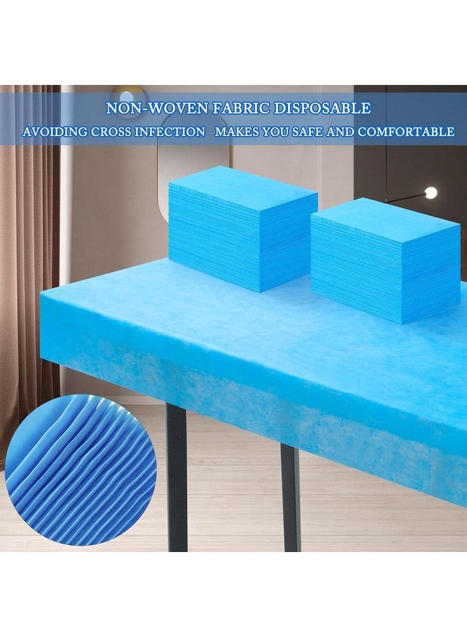 KUDIZE شريحة سرير غير منسوجة قابلة للاستخدام لمرة واحدة للمستشفى والفندق والسبا وصالون التجميل (أزرق، 31 × 80 بوصة) - عبوة من 100 - Image 4
