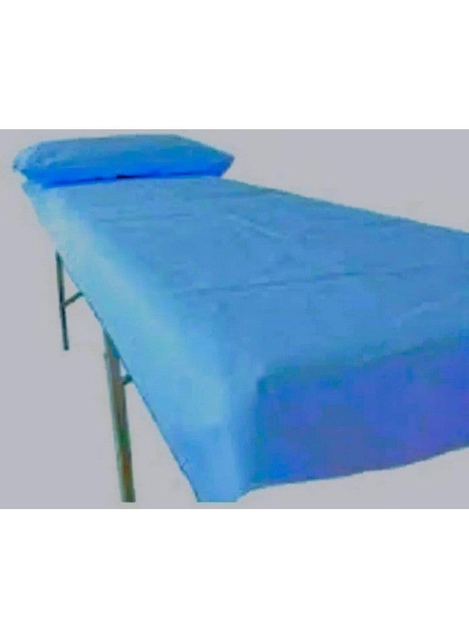 KUDIZE شريحة سرير غير منسوجة قابلة للاستخدام لمرة واحدة للمستشفى والفندق والسبا وصالون التجميل (أزرق، 31 × 80 بوصة) - عبوة من 100 - Image 1