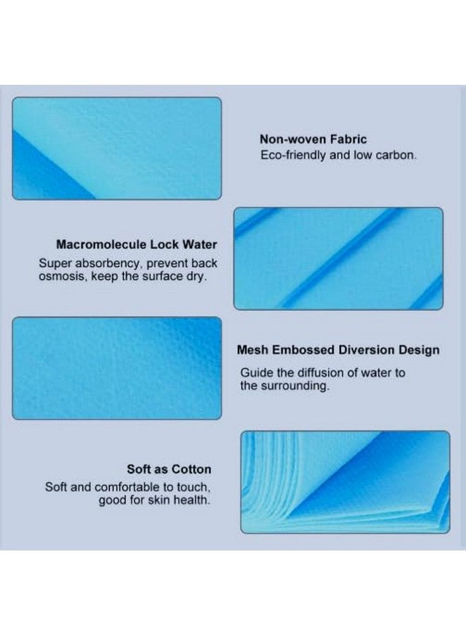 KUDIZE شريحة سرير غير منسوجة قابلة للاستخدام لمرة واحدة للمستشفى والفندق والسبا وصالون التجميل (أزرق، 31 × 80 بوصة) - عبوة من 100 - Image 2